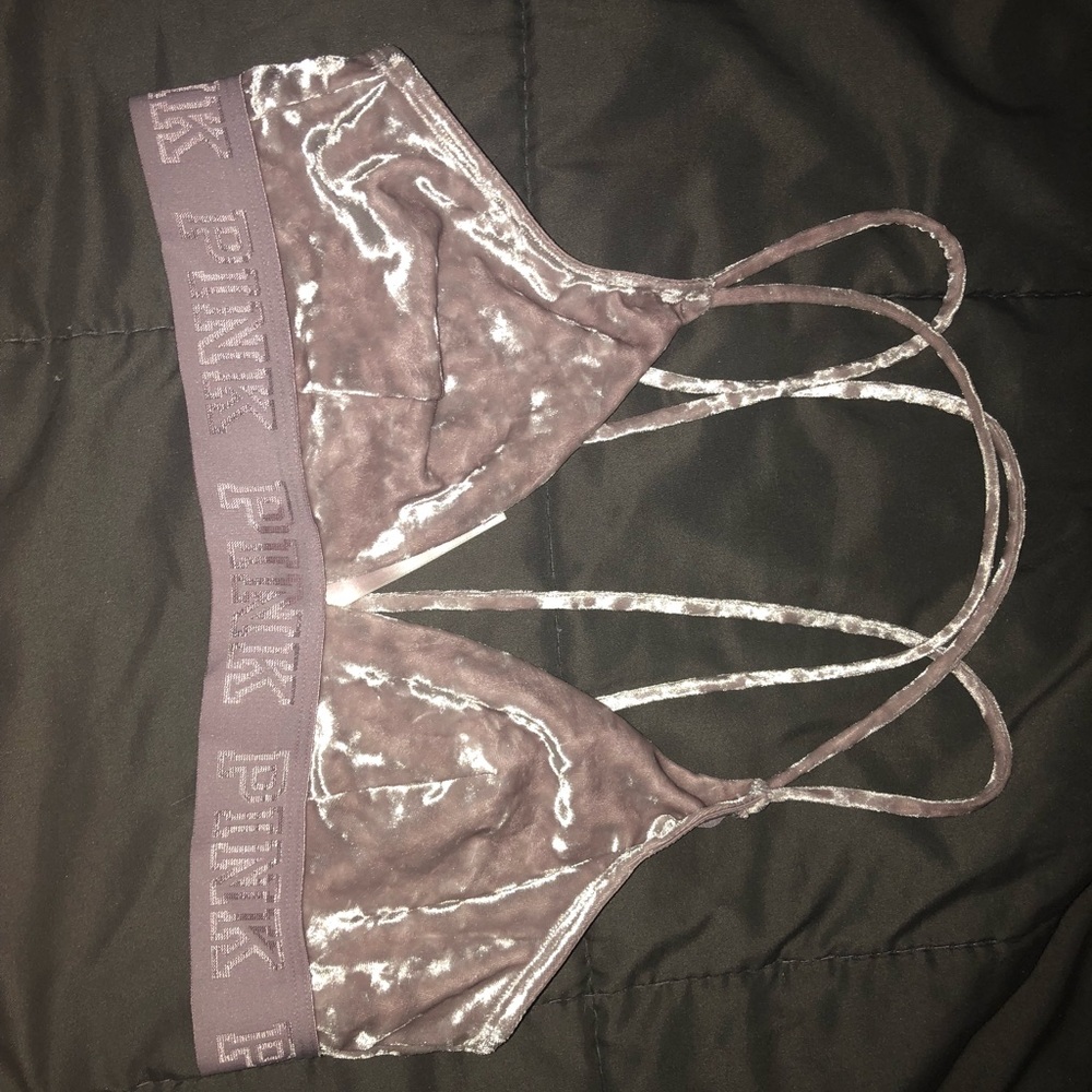 PINK VELVET BRALETTE